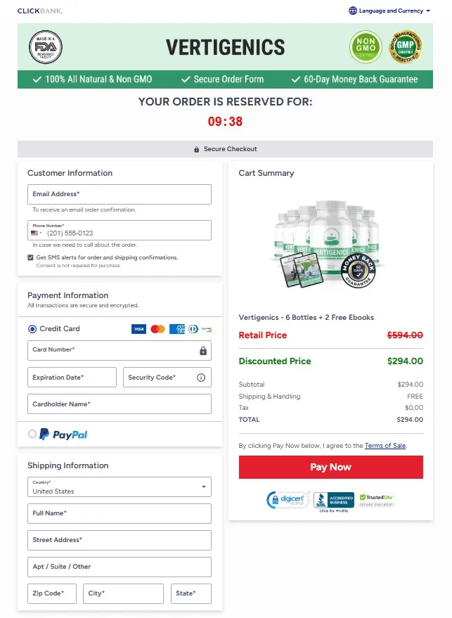 vertigenics-order-page
